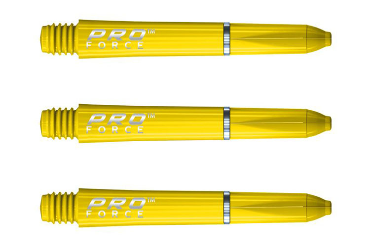 Aste Freccette WINMAU Pro-Force Gialle - Set Da 3 Con Sistema Antisvitamento