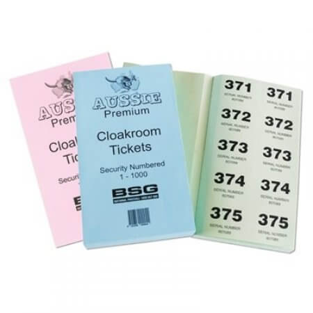 Cloakroom Tickets 1 - 1000