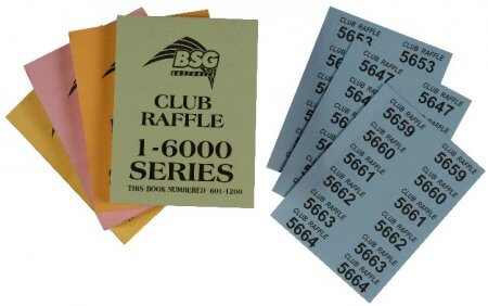 Club Raffle Ticket Books 1-6000 (10 Books Per Set)