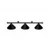 Lights - Black Rail With 3 Shades (choice Of 6 Colours)