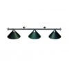 Lights - Chrome Rail With 3 Shades (choice Of 6 Colours)-Black