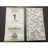 Bingo Flyers/Tickets English Singles - 5 Colours-Green