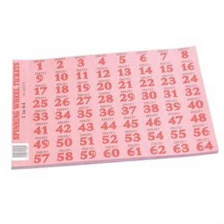 Spinning Wheel Tickets-1 To 64
