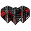 Winmau Prism standard dart flight - Red/Silver/Black