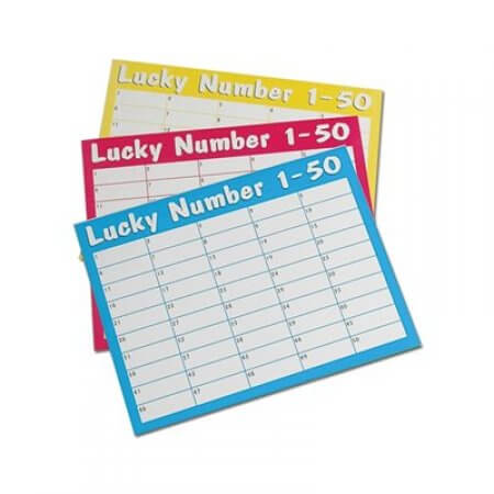 Pick A Number Card - 1 - 50