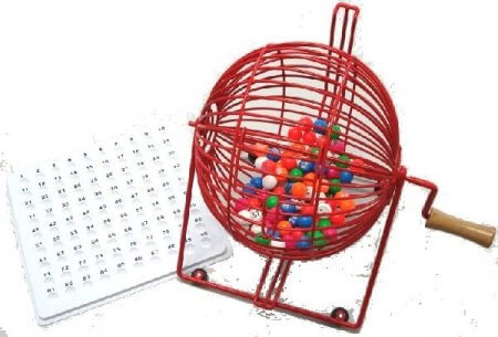 Bingo Cage 9 Inch 1-90 Balls And Check Tray